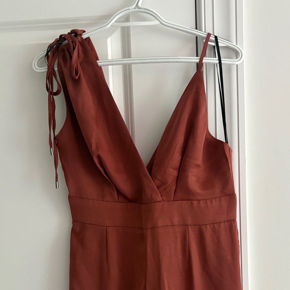 Lulu's Rust Jumpsuit - Picture 2 of 3